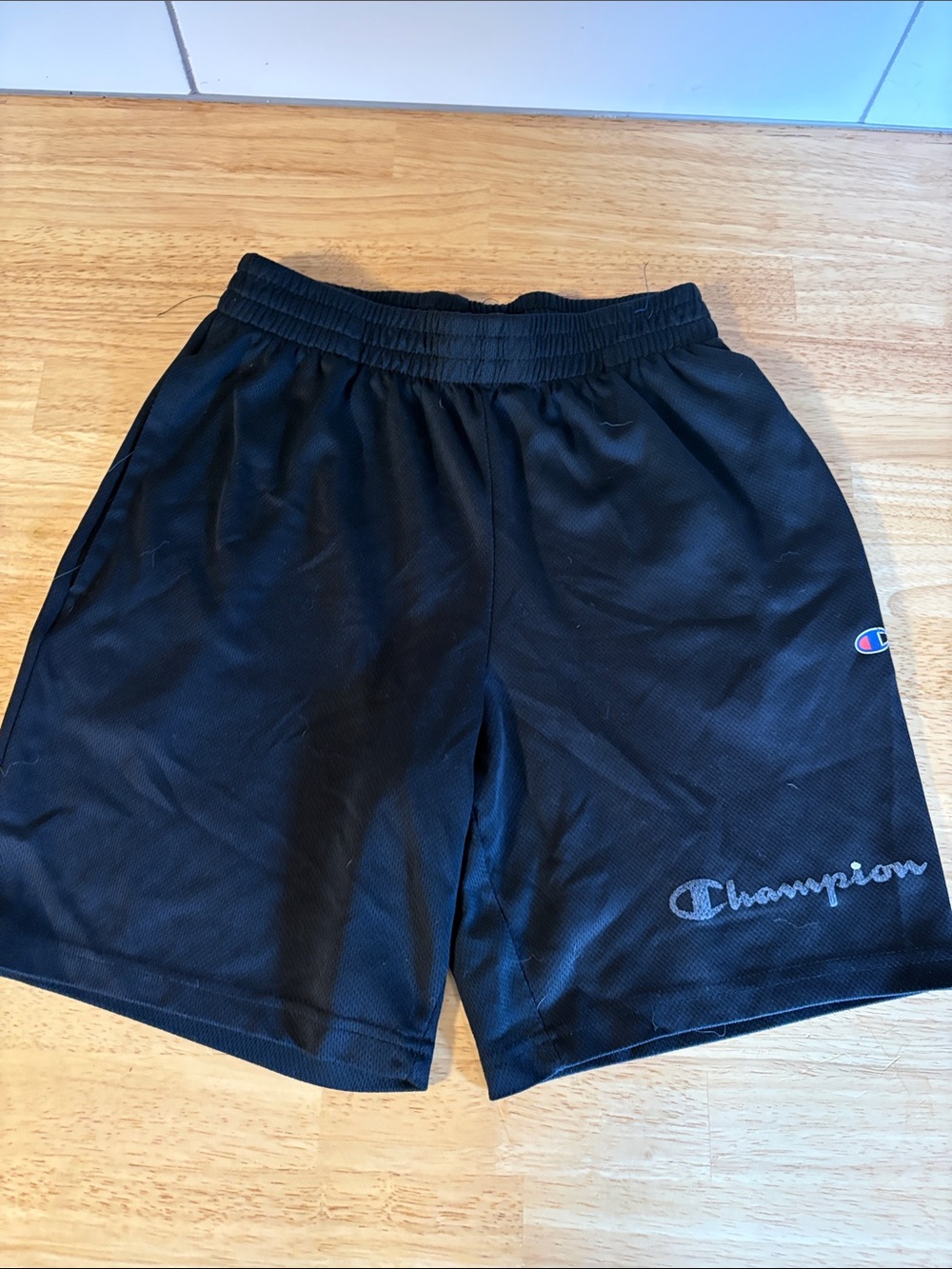 Champion Black Athletic Mesh Shorts